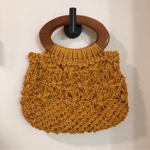 Vintage Straw Crotchet Purse
